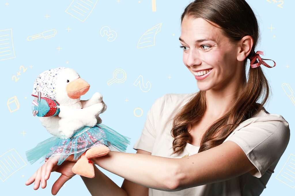 Trudi und Nanni aus dem Theaterstück Hurra, Hurra, die Schule kommt