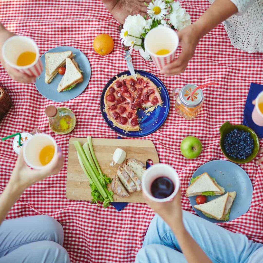 Indoor Picknick mit Kindern